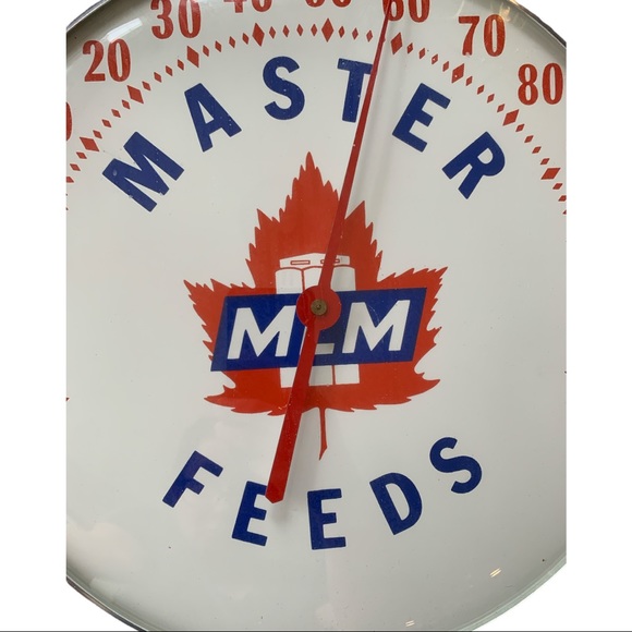 Vintage Master Feeds Bubble Glass Advertising Thermometer - Picture 5 of 8